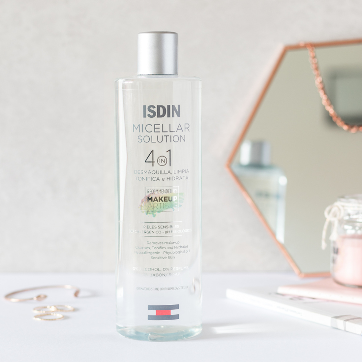 isdin micellar solution limpieza facial 4 en 1 400ml