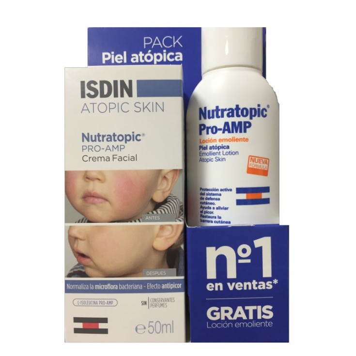 isdin utratopic pro-amp crema facial piel atopica 50ml + locion emoliente 100ml regalo isdin utratopic pro-amp crema facial piel atopica 50ml + locion emoliente 100ml regalo