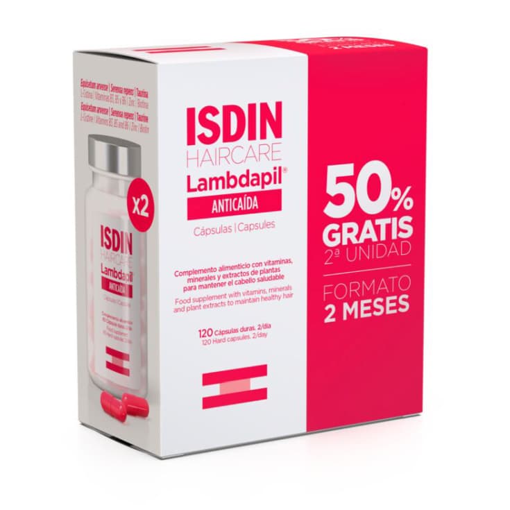 isdin lambdapil tratamiento antiacaida duplo 60+60 capsulas