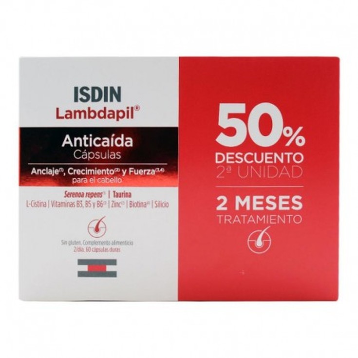 isdin lambdapil tratamiento antiacaida duplo 60+60 capsulas