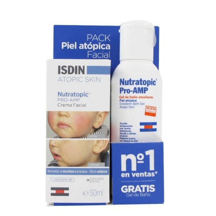 isdin nutratopic pro-amp crema facial infantil piel atópica+gel 100ml isdin nutratopic pro-amp crema facial infantil piel atópica+gel 100ml