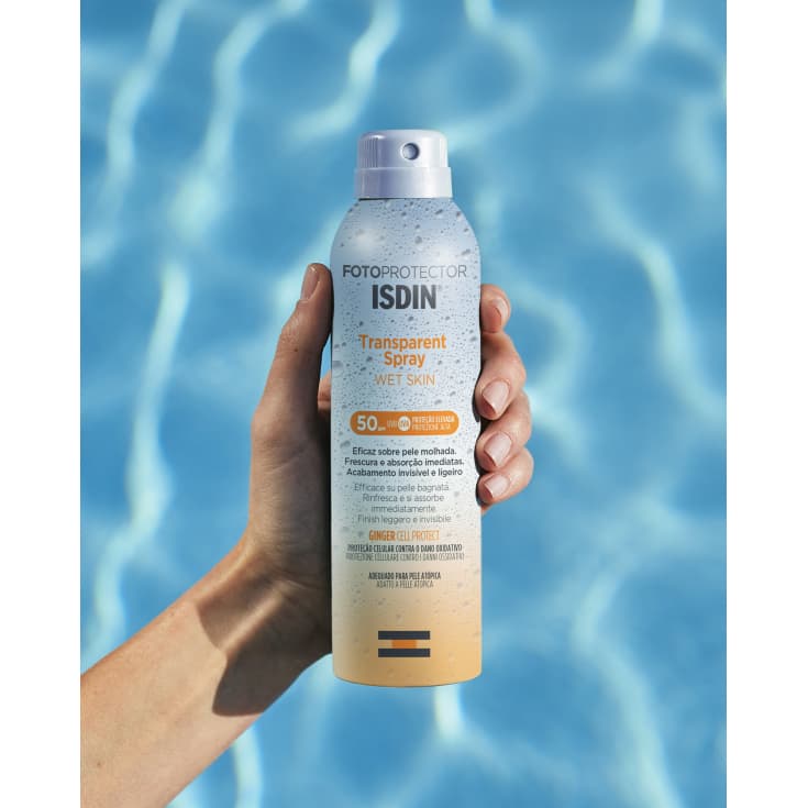 isdin fotoprotector transparent spray wet skin spf50 250ml