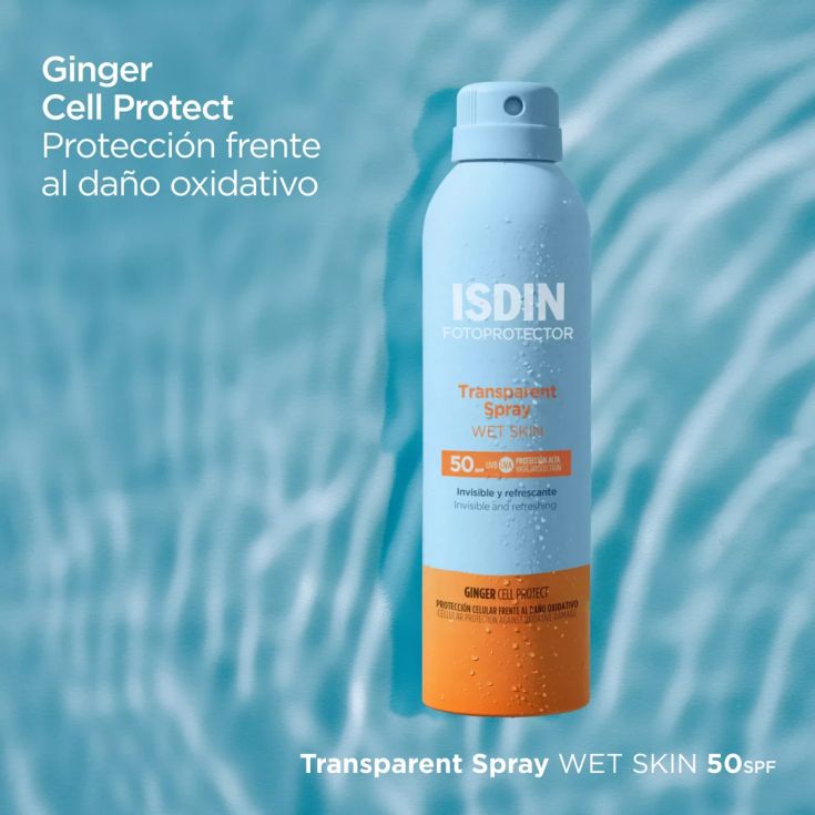 isdin fotoprotector transparent spray wet skin spf50 250ml