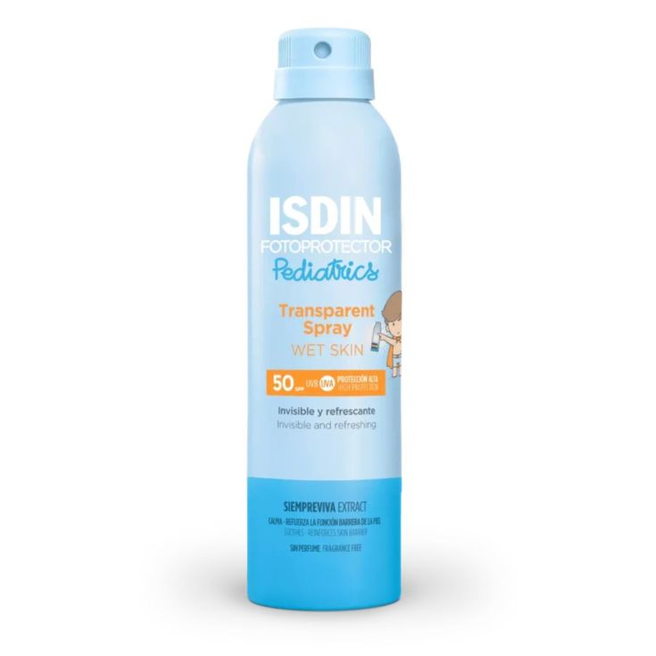 isdin pediatrics transparent spray wet skin spf50 250ml