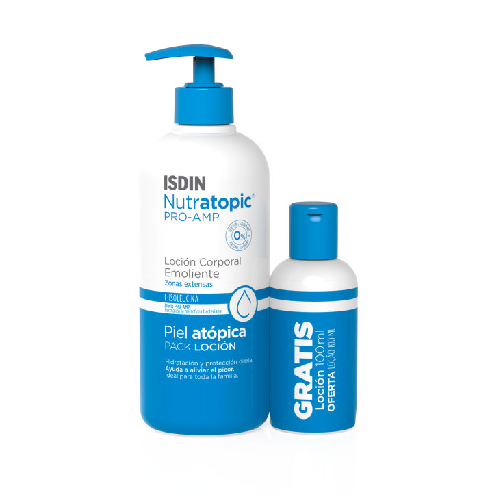 isdin nutratopic pro-amp locion corporal emoliente 1l+regalo formato viaje 100ml isdin nutratopic pro-amp locion corporal emoliente 1l+regalo formato viaje 100ml