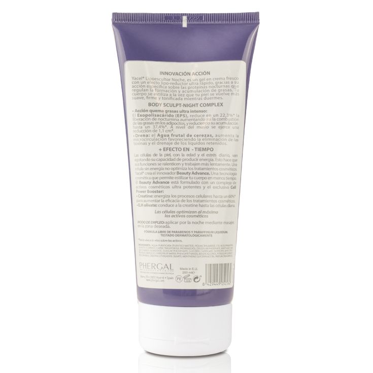 yacel lipoescultor noche 200ml