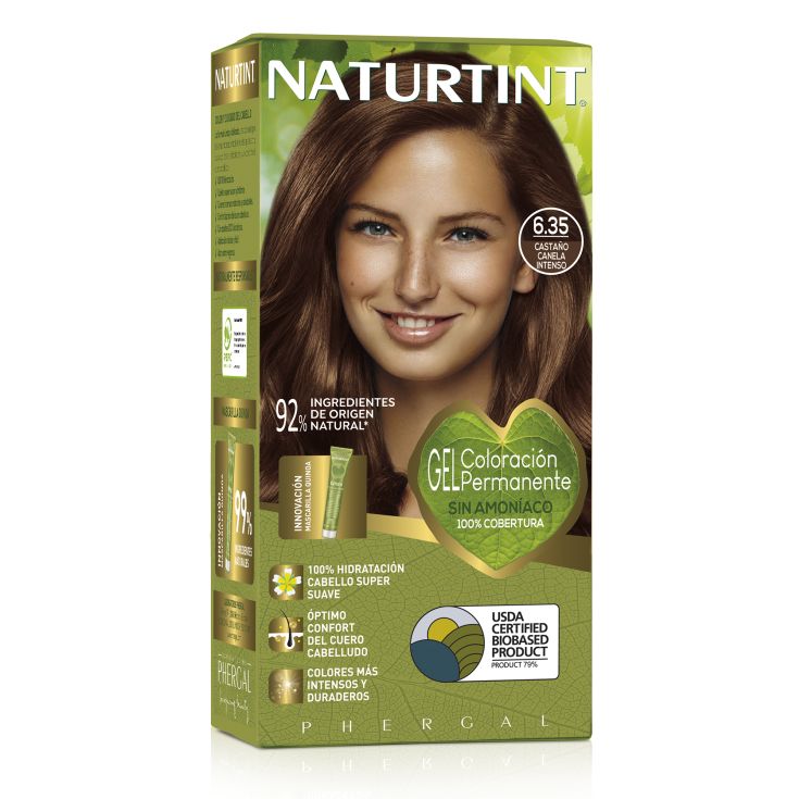 naturtint tinte permamente 6.35 castaño canela intenso