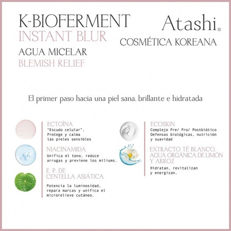 atashi kbio blemish relief agua micelar 250ml