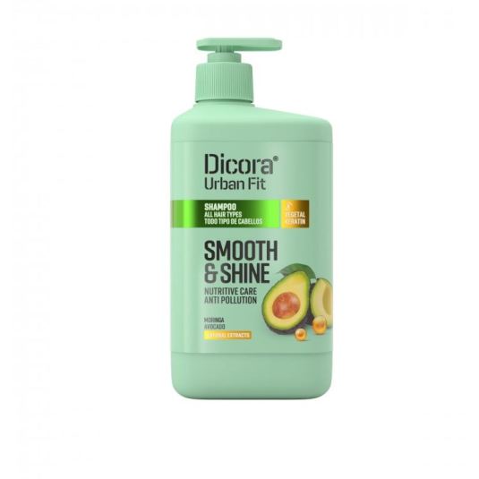 dicora smooth & shine champu todo tipo de cabello dosificador 800ml