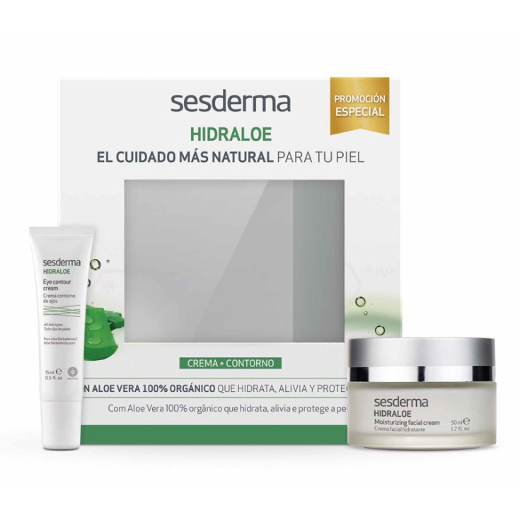 sesderma hidraloe crema facial + crema contorno de ojos set sesderma hidraloe crema facial + crema contorno de ojos set