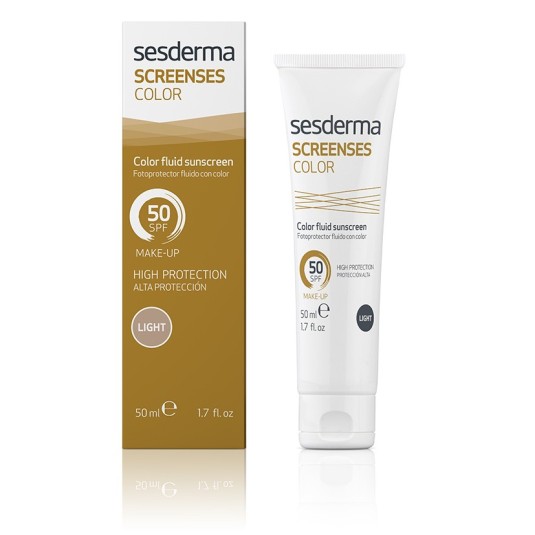 sesderma screenses fotoportector facial fluido con color light spf50 sesderma screenses fotoportector facial fluido con color light spf50
