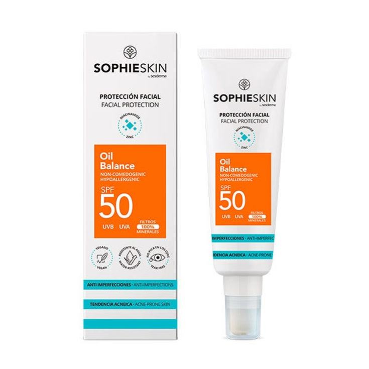 sophieskin protector facial oil balance spf50 anti-imperfecciones ant-acne 50ml sophieskin protector facial oil balance spf50 anti-imperfecciones ant-acne 50ml