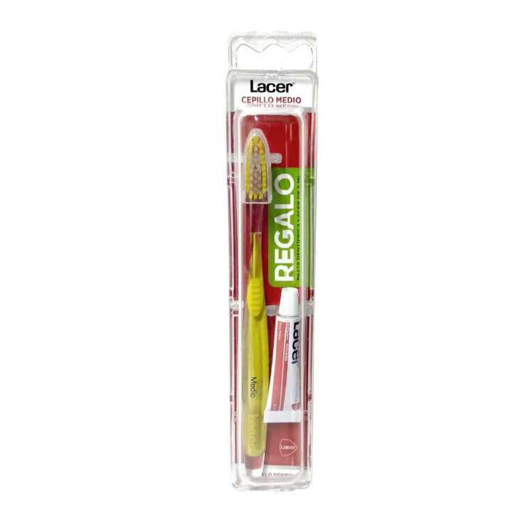 lacer cepillo dental medio + mini pasta de dientes 5ml gratis lacer cepillo dental medio + mini pasta de dientes 5ml gratis