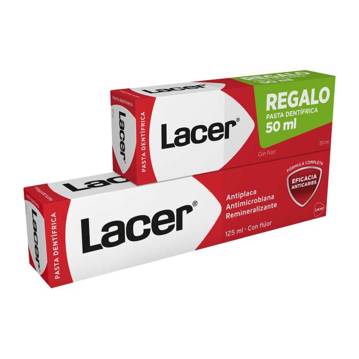 lacer pasta de dientes 125ml + 50ml lacer pasta de dientes 125ml + 50ml
