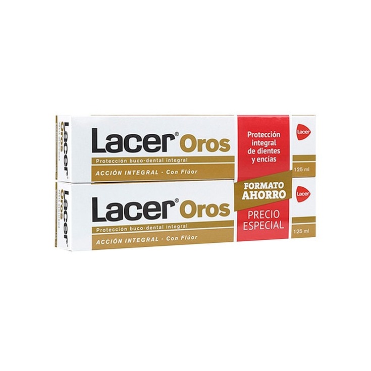 lacer oros pasta de dientes accion integral duplo 2x125ml lacer oros pasta de dientes accion integral duplo 2x125ml