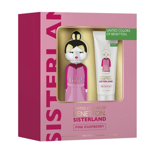 benetton sisterland pink rasperry eau de toilette 80ml estuche 2 piezas benetton sisterland pink rasperry eau de toilette 80ml estuche 2 piezas