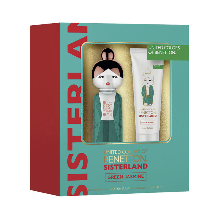 benetton sisterland green jasmine eau de toilette 80ml estuche 2 piezas benetton sisterland green jasmine eau de toilette 80ml estuche 2 piezas