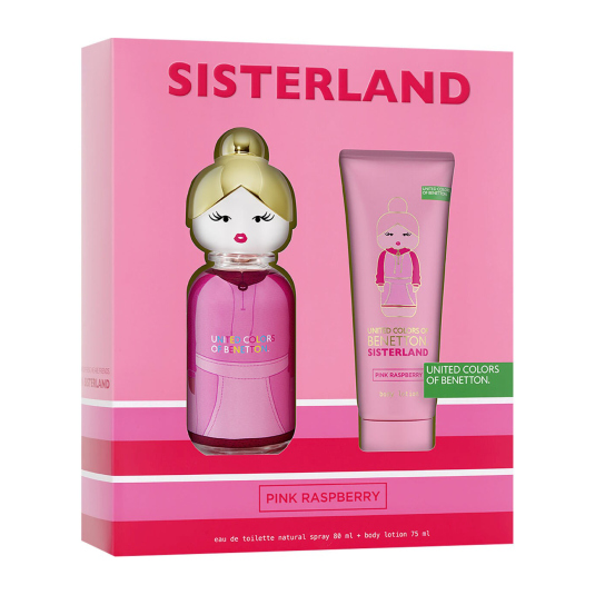 benetton sisterland pink rasperry 80ml estuche 2 piezas