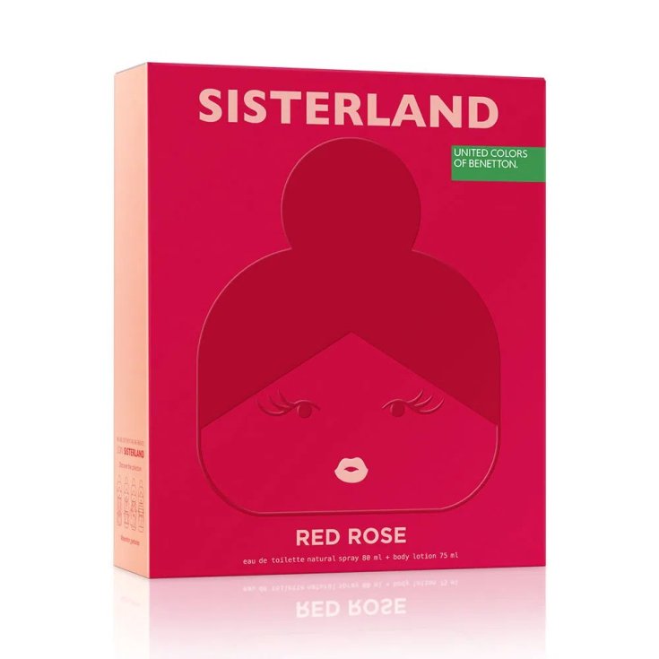 benetton sisterland red rose 80ml estuche 2 piezas