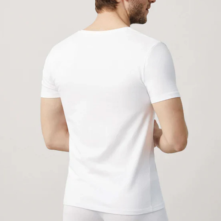 ysabel mora camiseta basica hombre blanca algodon 