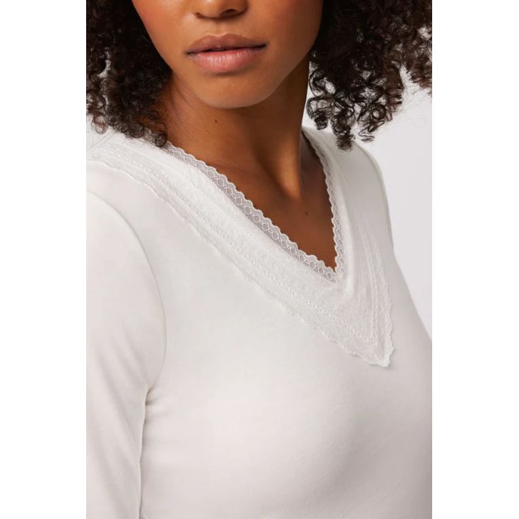 ysabel mora camiseta termica de mujer blanco