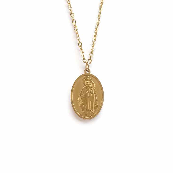 colgante medalla dorada virgen del carmen colgante medalla dorada virgen del carmen