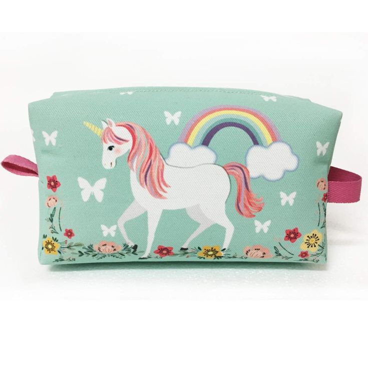 neceser tela verde unicornio 19x12cm neceser tela verde unicornio 19x12cm