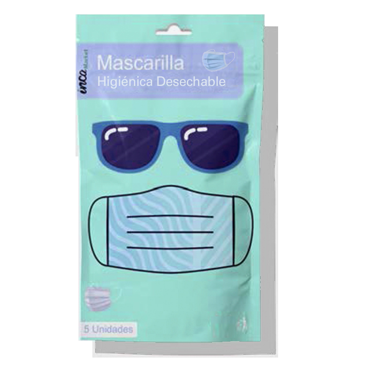 mascarilla higienica 3 capas 5 unidades (0,50/unidad) mascarilla higienica 3 capas 5 unidades (0,50/unidad)