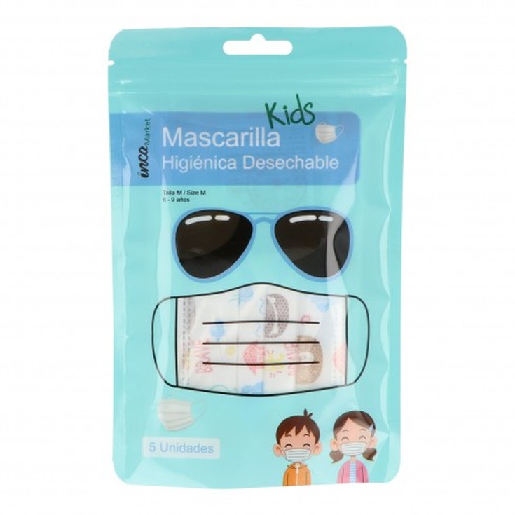 mascarilla higienica infantil blister 5ud (0,70 unidad) mascarilla higienica infantil blister 5ud (0,70 unidad)