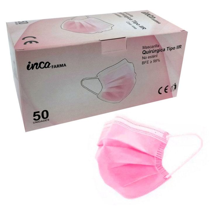 mascarilla quirurgica desechable iir adulto rosa caja 50 unidades (0,18/unidad) mascarilla quirurgica desechable iir adulto rosa caja 50 unidades (0,18/unidad)