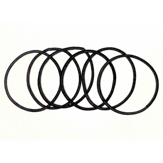 pack elasticos fino negro para el pelo
