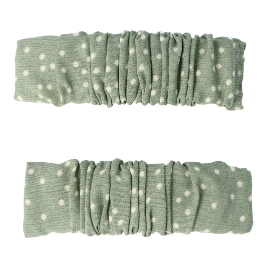 set 2 clips para el pelo forrados de tela lunares