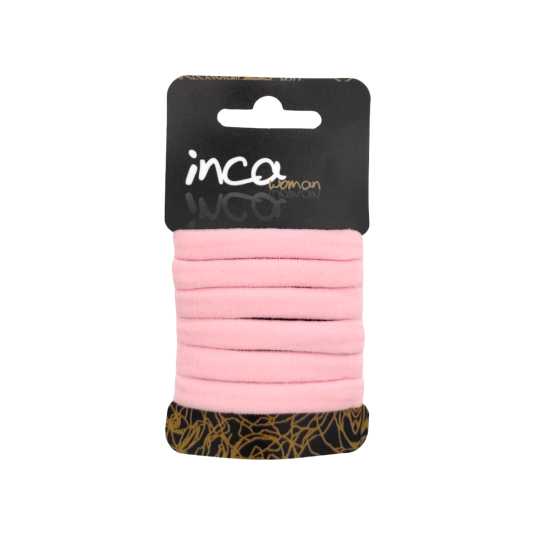 set 6 gomas elasticas color rosa palo para el pelo