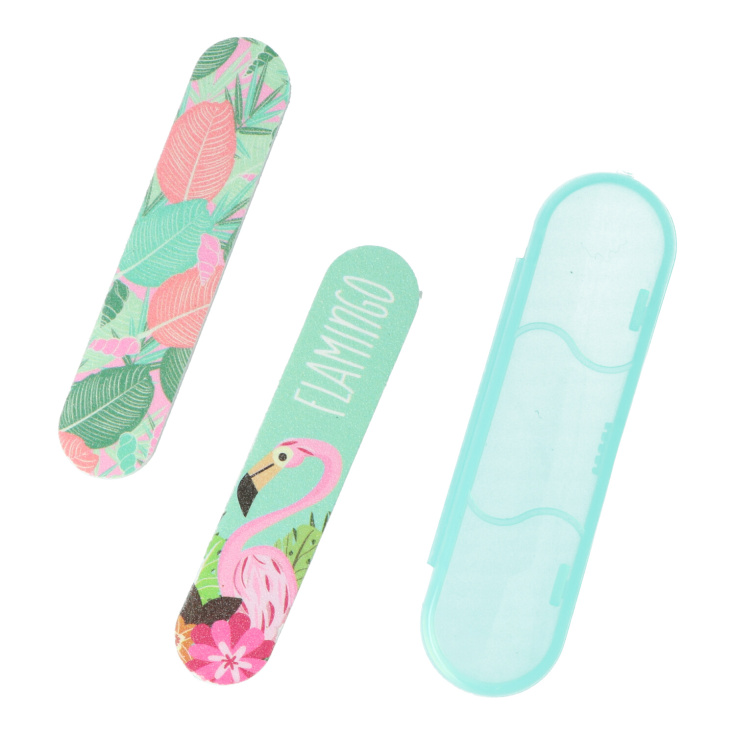 juego de 2 limas de unas + estuche flamencos juego de 2 limas de unas + estuche flamencos