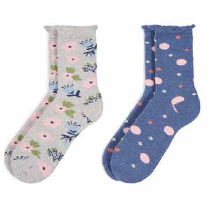 Pack de calcetines de fantasía mujer. Calcetines de puntitos de colores.  Talla EUR 35 - 40