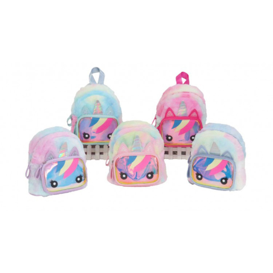 mochila infantil unicornio purpurina