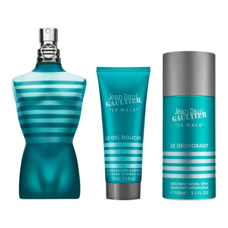jean paul gaultier men le male edt 125ml+gel+deo