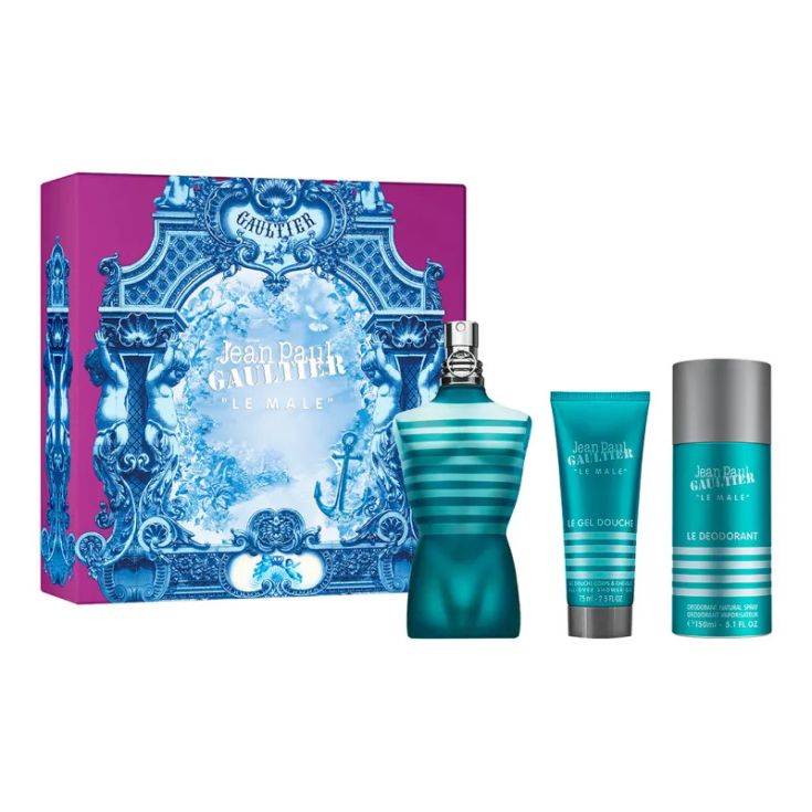 jean paul gaultier men le male edt 125ml+gel+deo