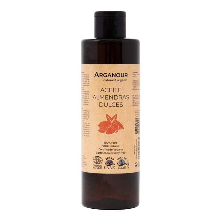 arganour aceite de almendras dulces bio 250ml