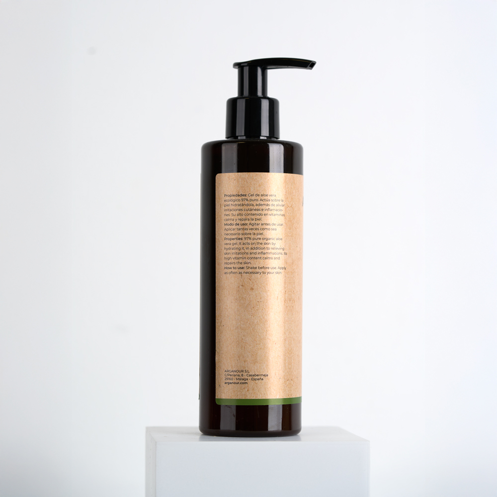 arganour gel aloe vera 100% natural dosificador 250ml