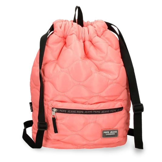 pepe jeans orson mochila saco acolchado color coral 45x32x15cm pepe jeans orson mochila saco acolchado color coral 45x32x15cm