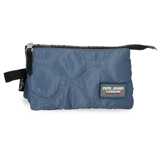 pepe jeans orson marino estuche 3 compartimentos azul 12x22xcm pepe jeans orson marino estuche 3 compartimentos azul 12x22xcm