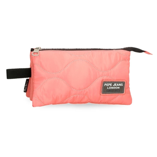 pepe jeans orson marino estuche 3 compartimentos coral 12x22xcm pepe jeans orson marino estuche 3 compartimentos coral 12x22xcm