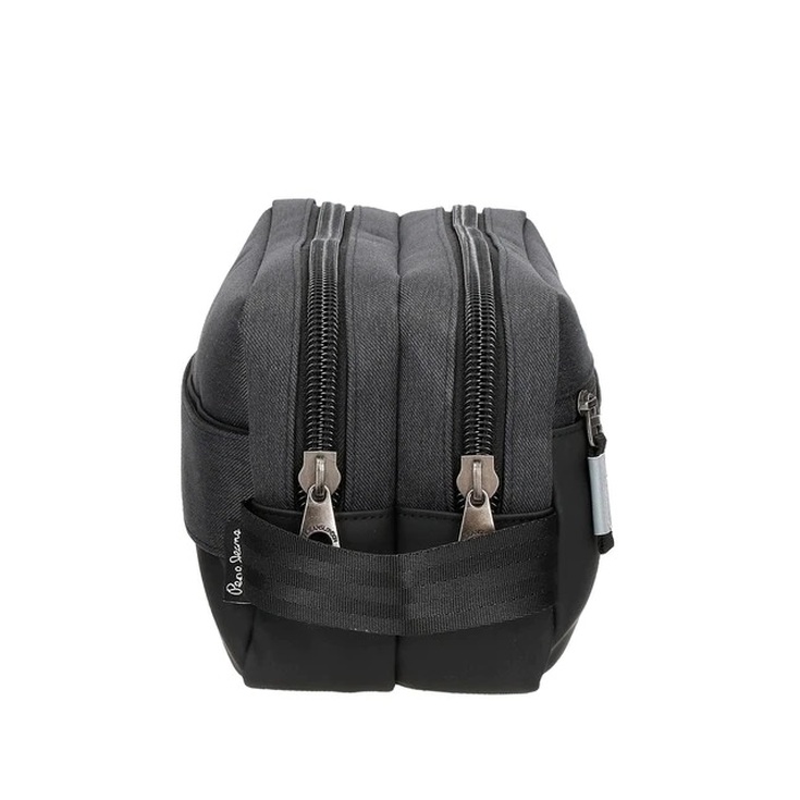 pepe jeans jarvis neceser hombre negro 2 compartimentos