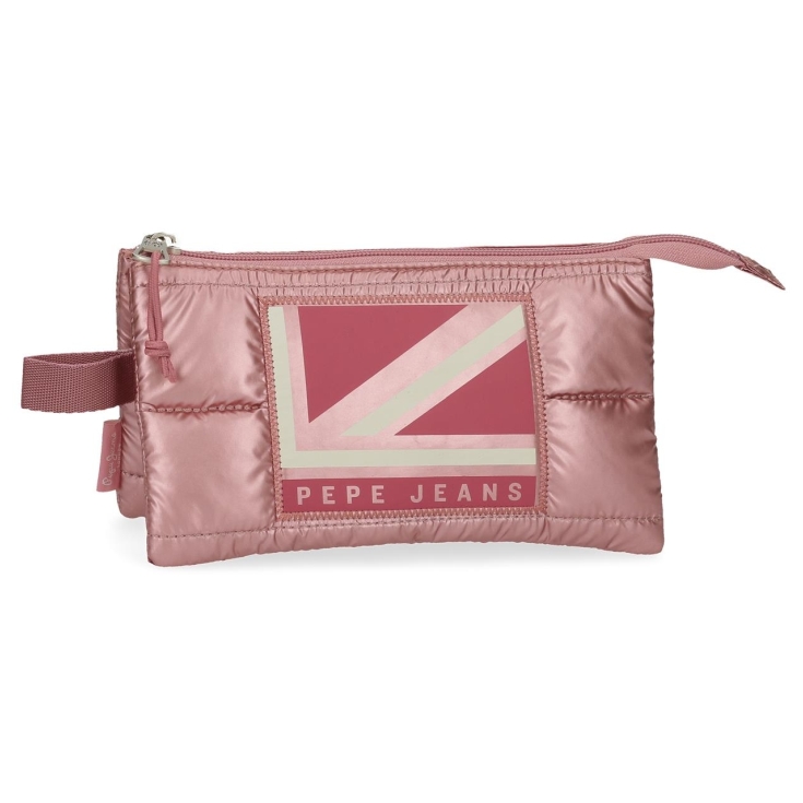 pepe jeans carol estuche 3 compartimentos 12x22x5cm pepe jeans carol estuche 3 compartimentos 12x22x5cm