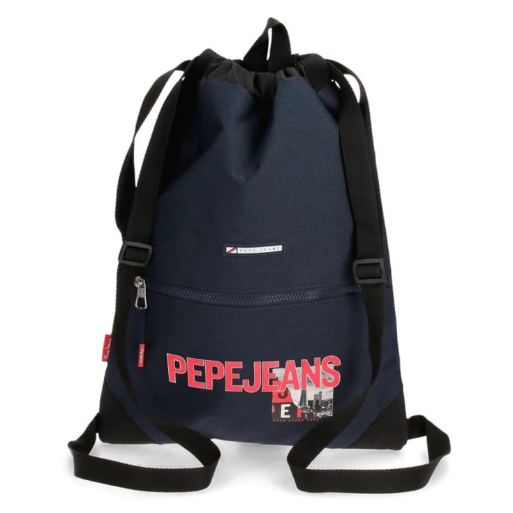 pepe jeans dikran mochila saco con cremallera