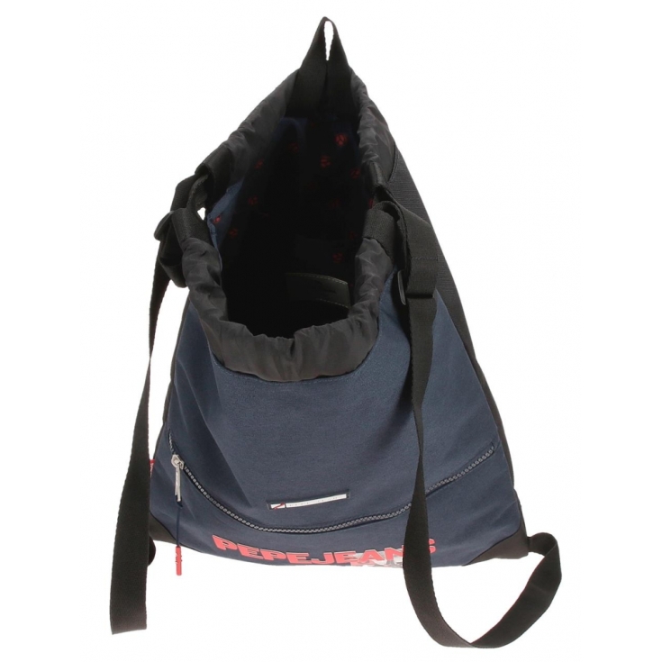 pepe jeans dikran mochila saco con cremallera