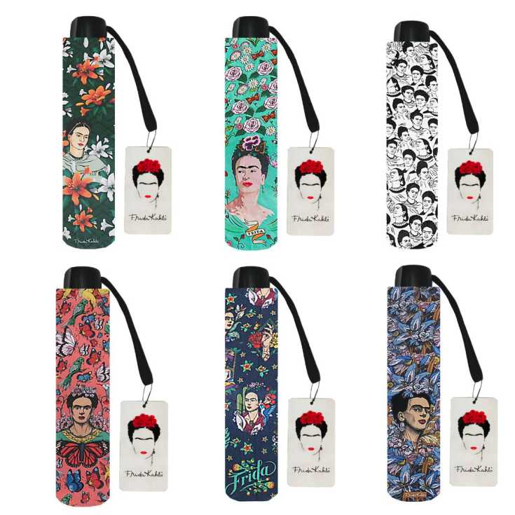 paraguas plegable manual frida kahlo 6 estampados paraguas plegable manual frida kahlo 6 estampados
