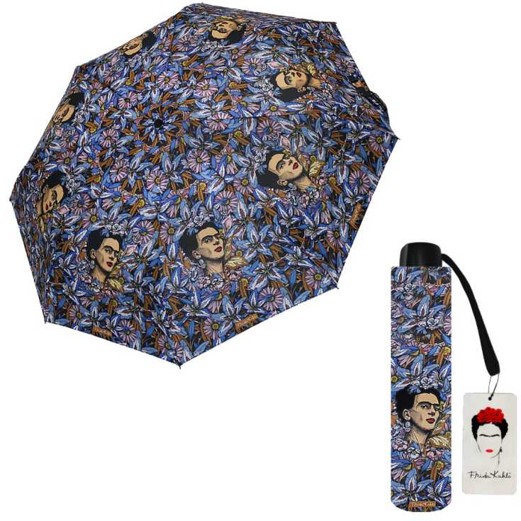 paraguas plegable manual frida kahlo 6 estampados