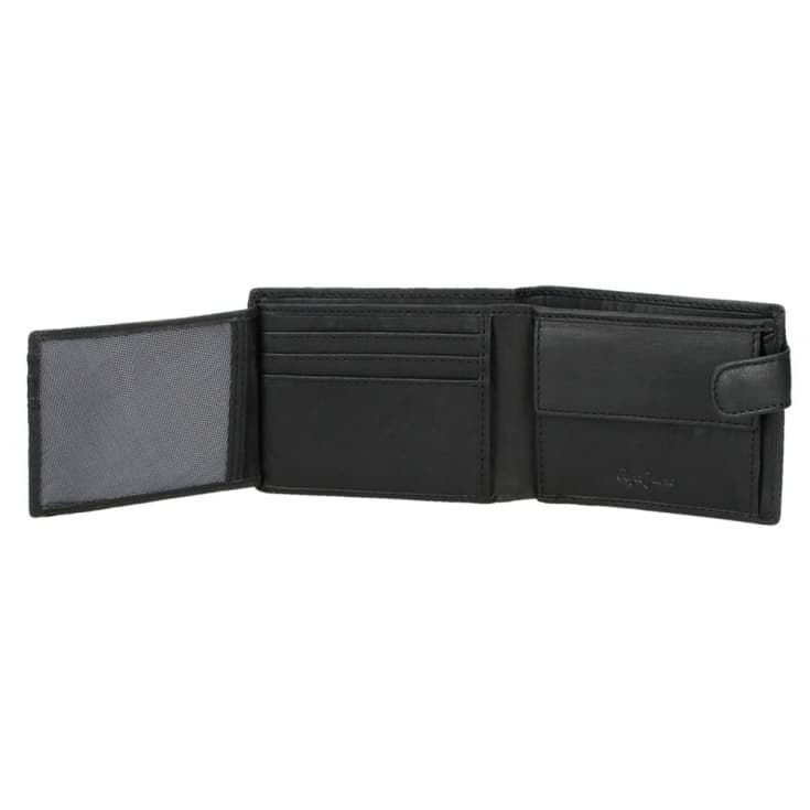 pepe jeans chief cartera hombre de piel negro hz